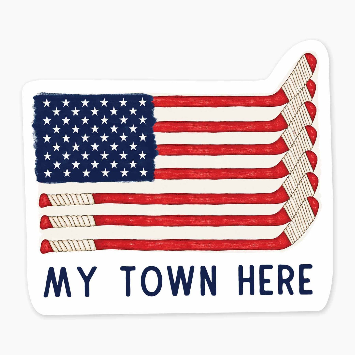 Hockey Pride - 3" Name Drop Sticker