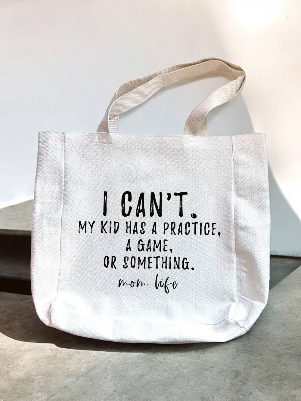 Sports Mom Life Canvas Tote Bag