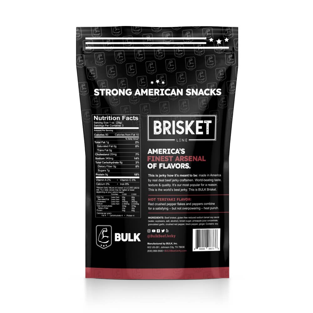 BULK Brisket Beef Jerky - All Natural