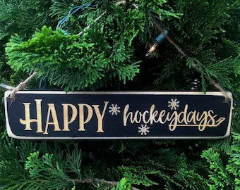 "Happy Hockeydays" Ornament Painted Pastimes