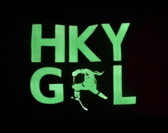 "HKY GRL" (Hockey Girl) Pillowcase - GLOW/DARK