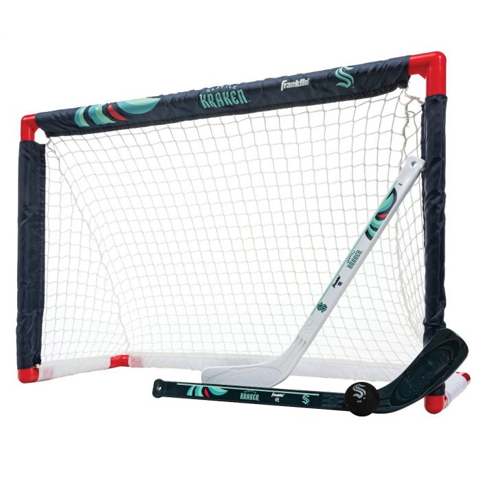 NHL Team Mini Hockey Goal, Stick, and Ball Set